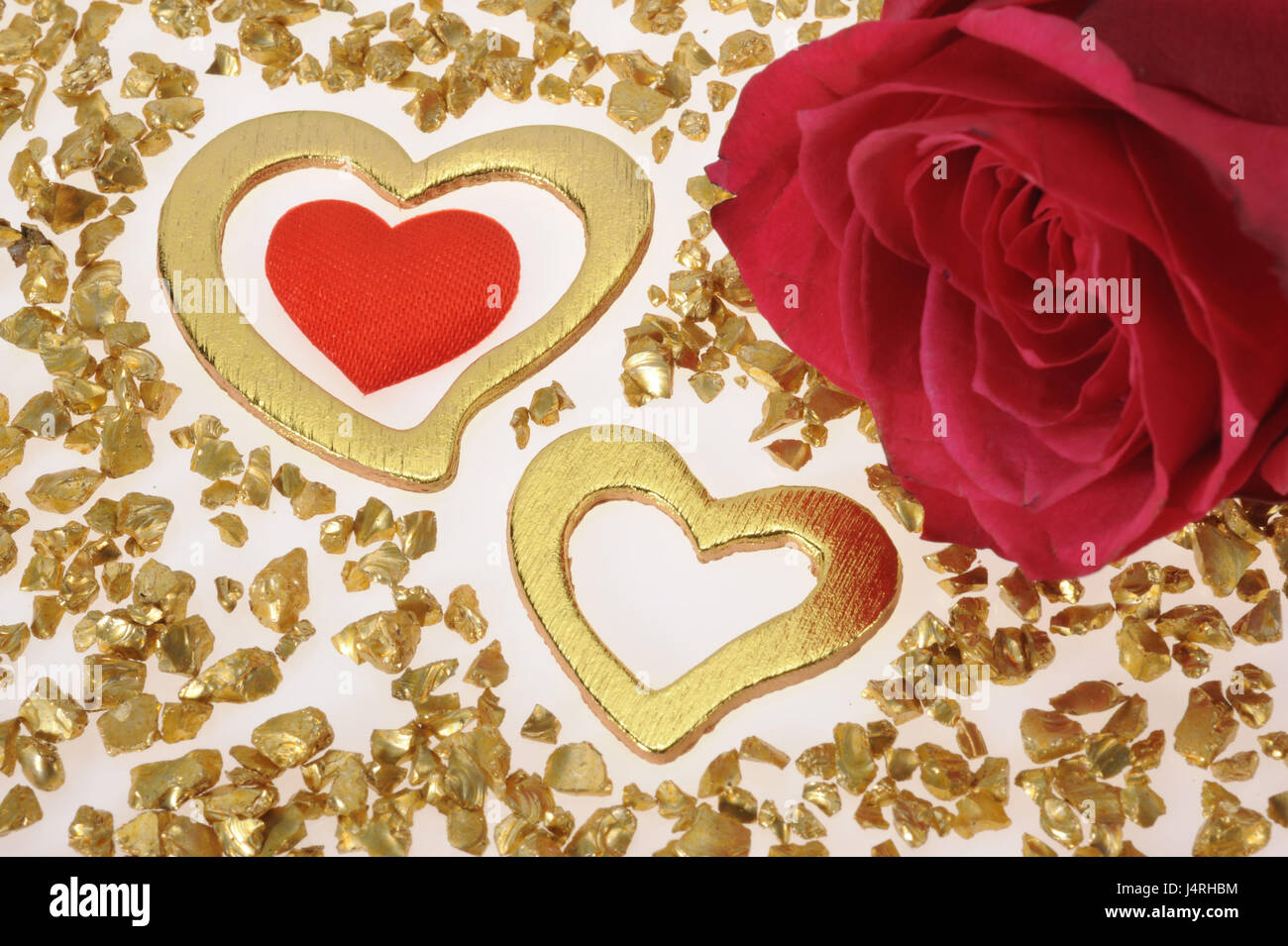 Herz, Rose, Symbol, Liebe, Valentinstag, Stockfoto