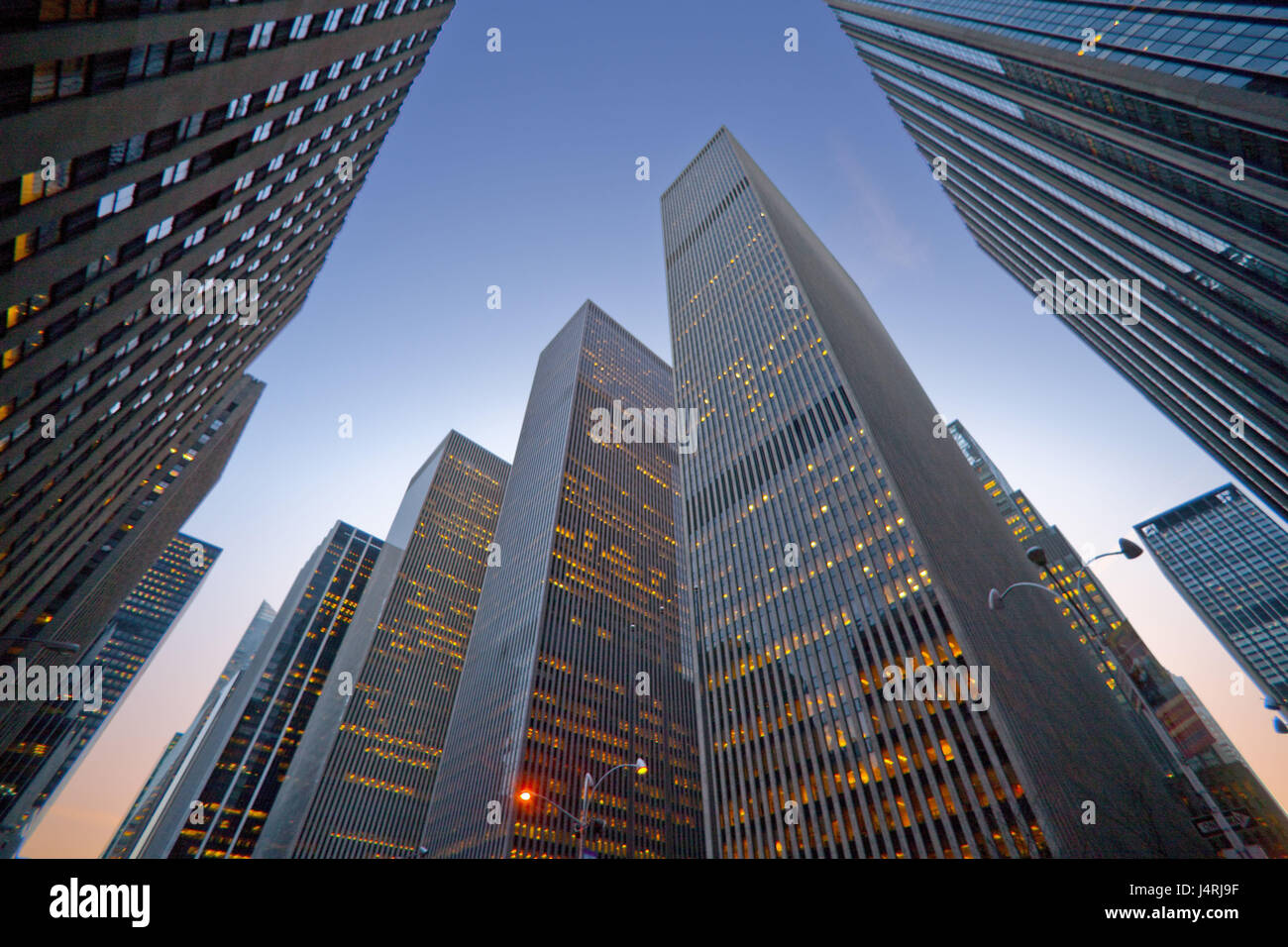 USA, New York City, 6.. Avenue, Hochhäuser, Stockfoto