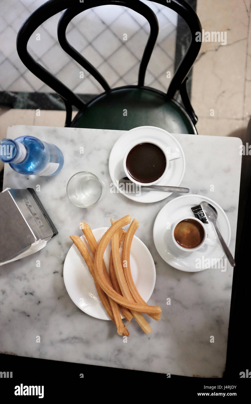 Schokolateria San Gines. Madrid, Spanien Stockfoto