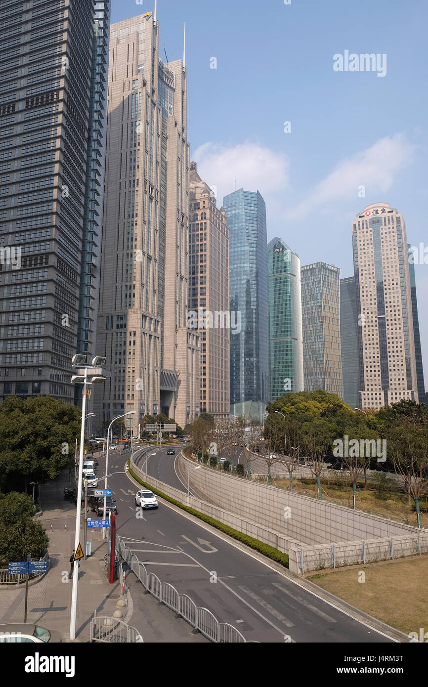 Shanghai financial Center-Wolkenkratzer, China Stockfoto