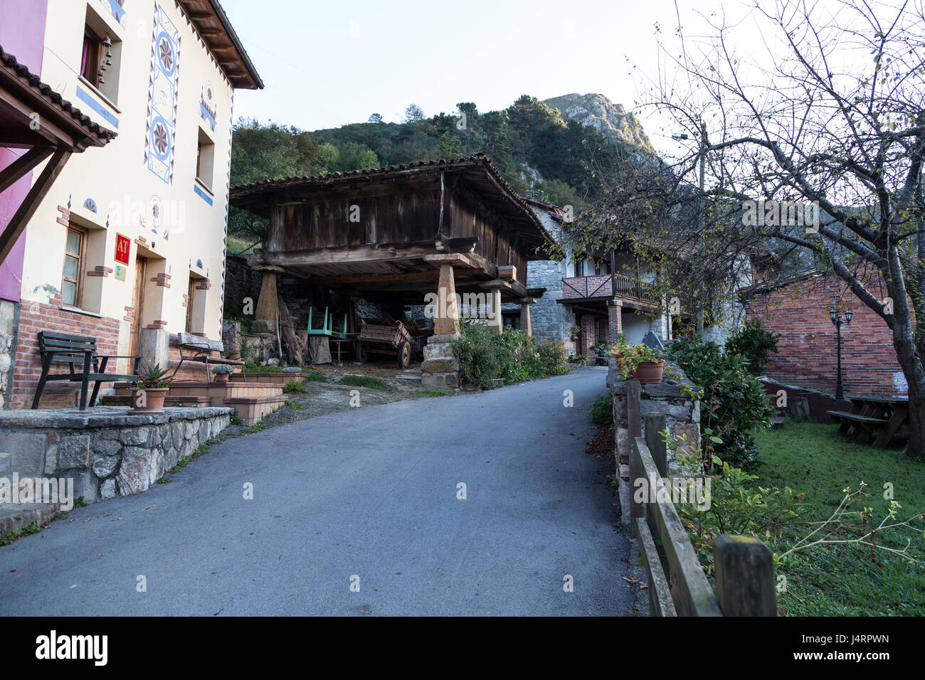 Ländliche Dorf von Asturien, Spanien Stockfoto