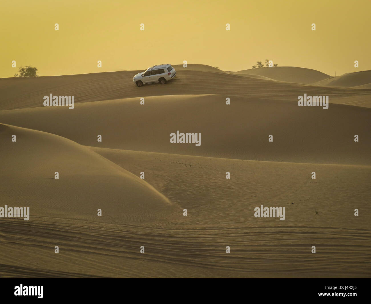 Wüstensafari, Dune bashing in einem 4-Rad-Antrieb Stockfoto
