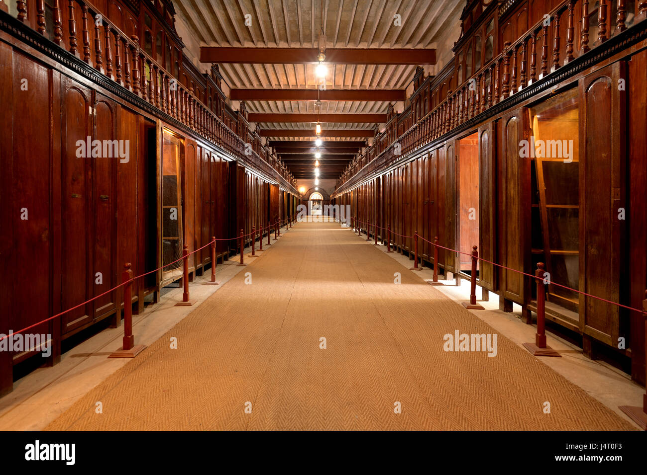 Weltweit längste Garderobe der nizam Museum in Hyderabad, Indien. Stockfoto