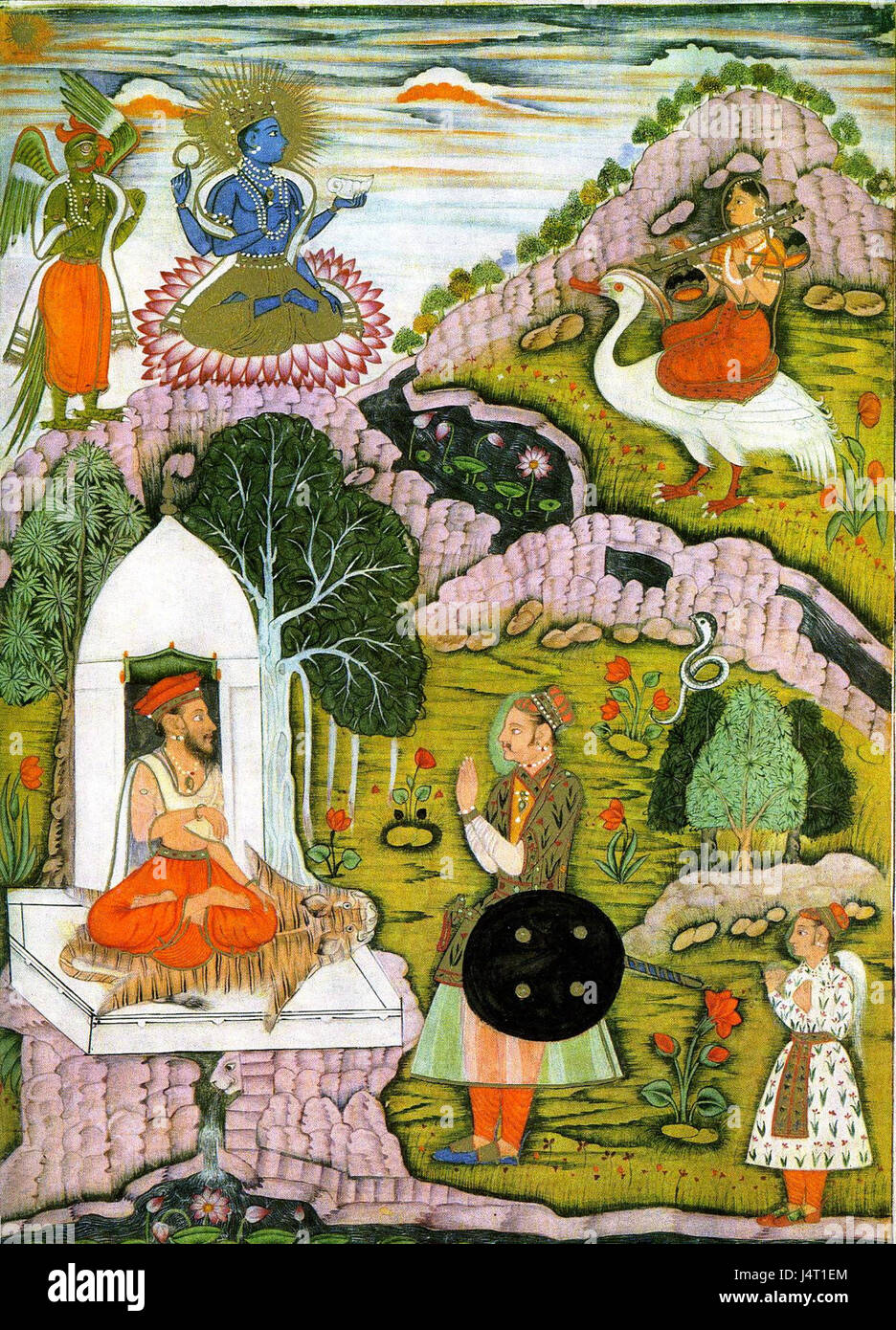 Vishnu und Saraswati Stockfoto