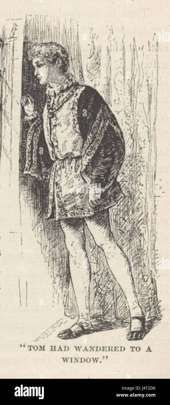 Dies ist eine Referenz auf die 1811 erschienene Ausgabe von Mark Twains berühmtem Roman „der Prinz und der Pauper“, der Themen der sozialen Klasse und Identität thematisiert. Die Geschichte folgt einem Prinzen und einem Armen, die Leben austauschen, was zu einer Reihe von Abenteuern und Missverständnissen führt. Stockfoto