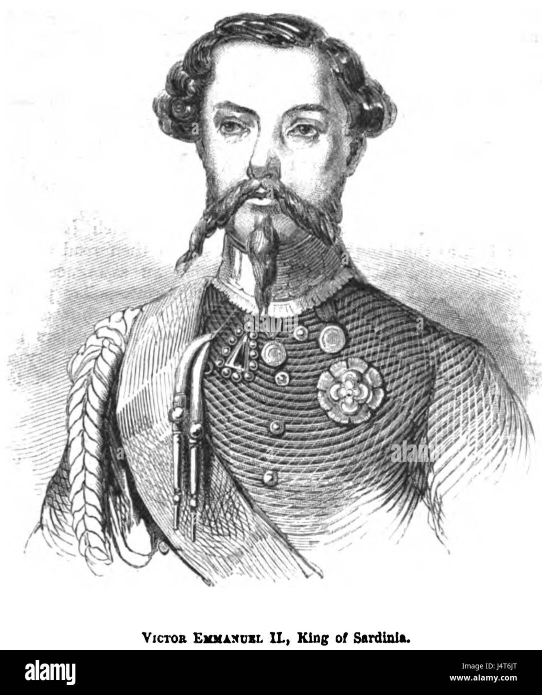 Viktor Emmanuel II., König von Sardinien. George Dodd. Bildhafte Geschichte des russischen Krieges 1854 5 6 Stockfoto