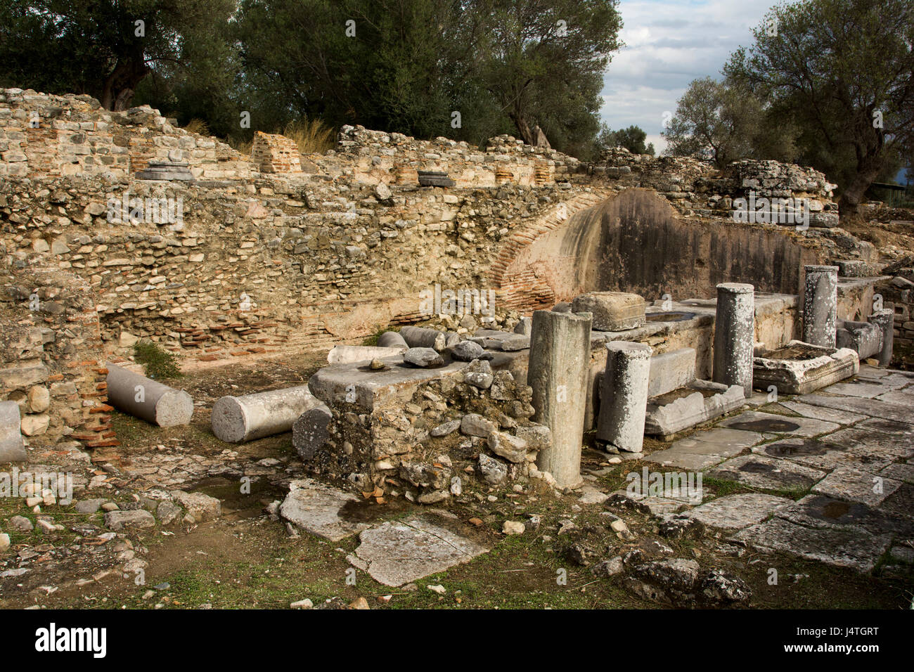 Gortyn war eine antike Stadt in Zentralkreta aus neolithischer Zeit gebaut und blüht in der antiken griechischen und römischen Zeit als Tne Roman Praetorium demonst Stockfoto