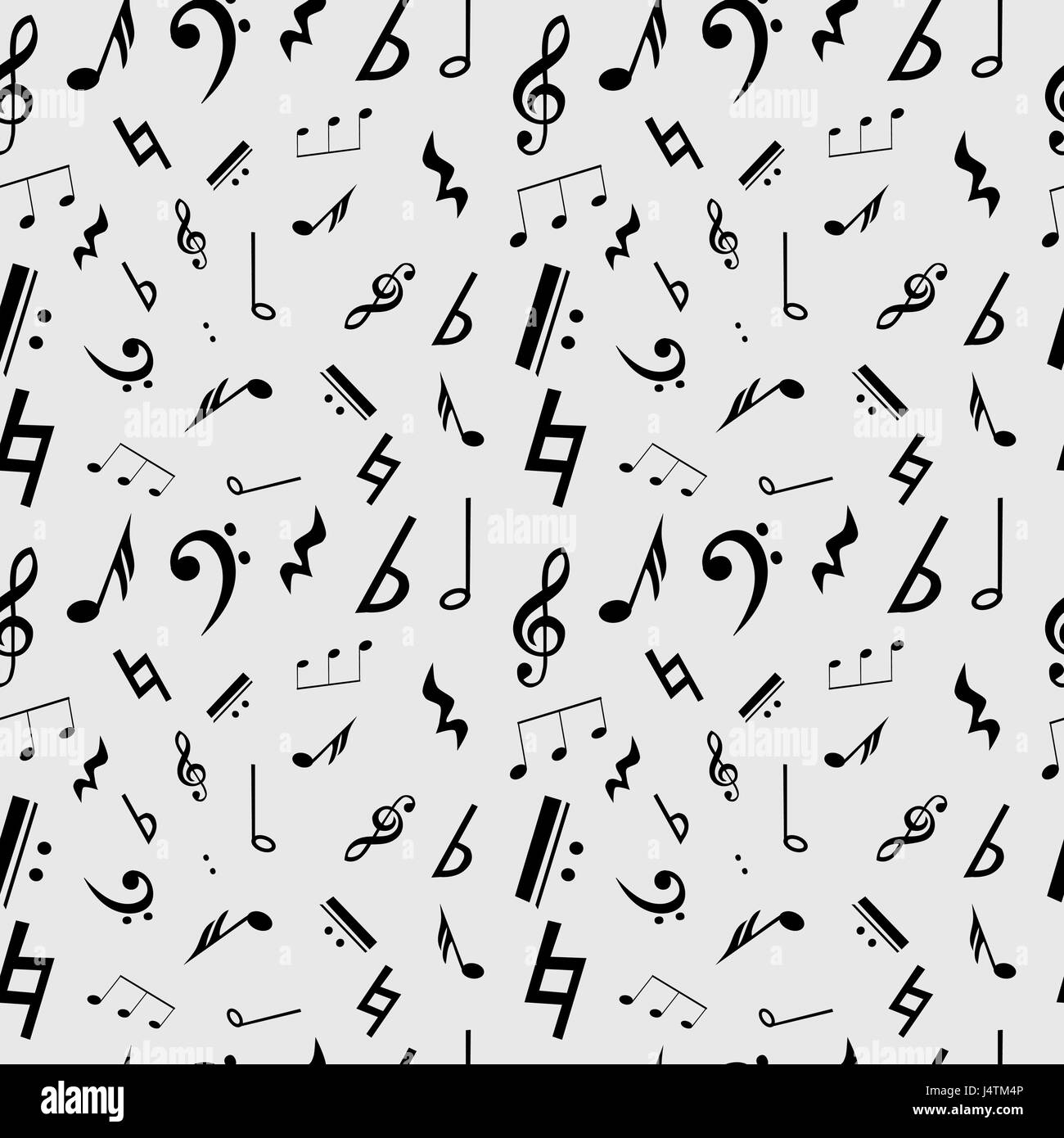 Nahtlose Textur mit Musik Symbole Stock Vektor