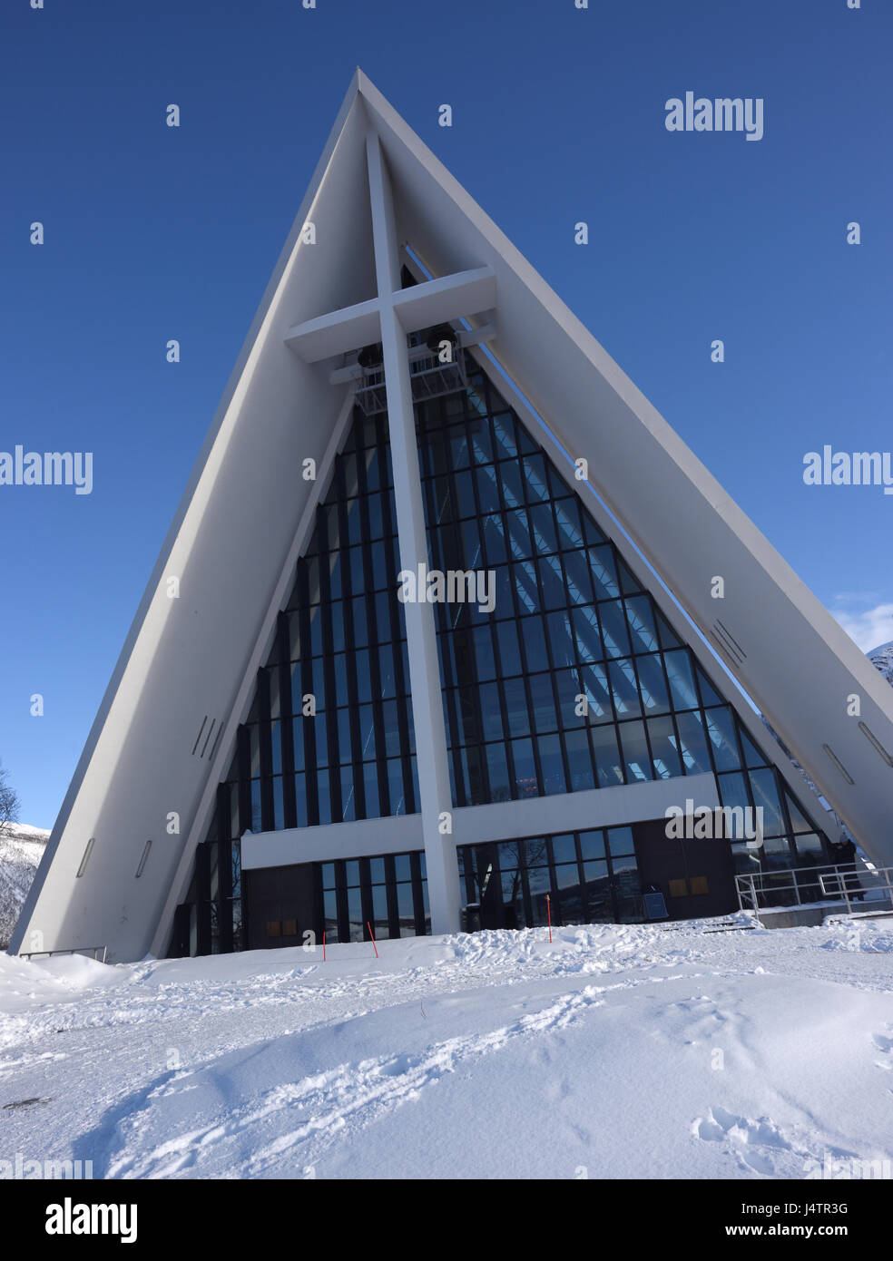 Die arktische Kathedrale. Tromsø, Troms, Norwegen. Stockfoto