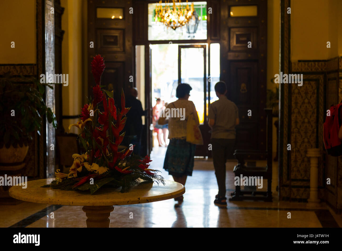 Lobby des Hotel Inglaterra in Havanna, Kuba Stockfoto