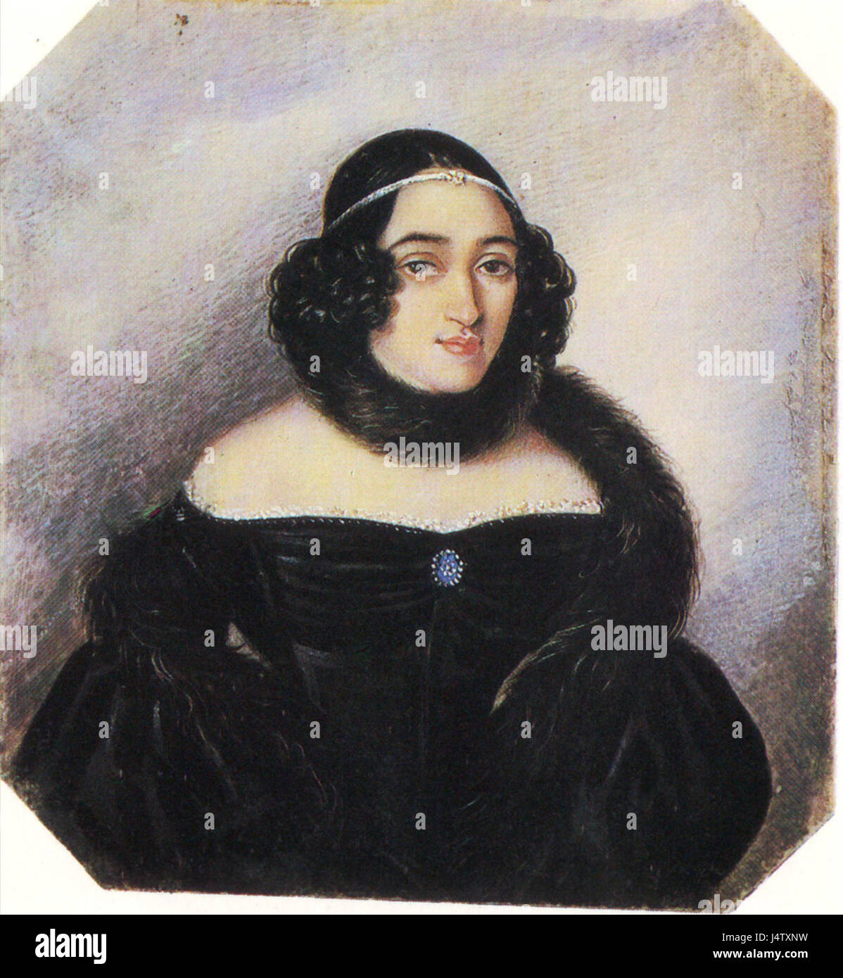 Unbekannte Frau 1830er Jahren GIM Stockfoto