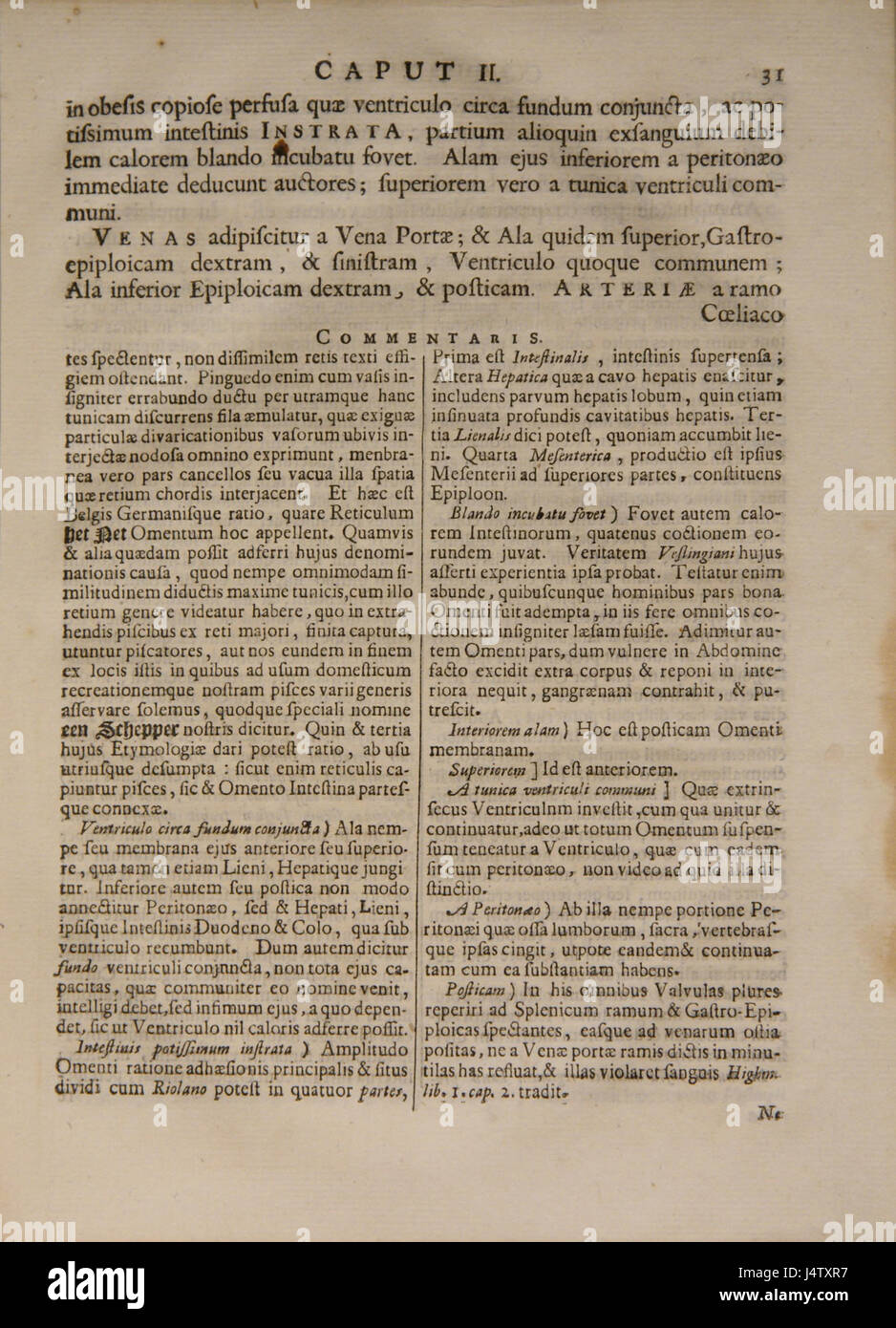 Das „Syntagma Anatomicum“ von Vesling ist ein Schlüsselwerk in der Geschichte der Anatomie. Sie lieferte eine frühe umfassende Beschreibung der menschlichen Anatomie und trug wesentlich zum medizinischen Wissen im 17. Jahrhundert bei. Stockfoto
