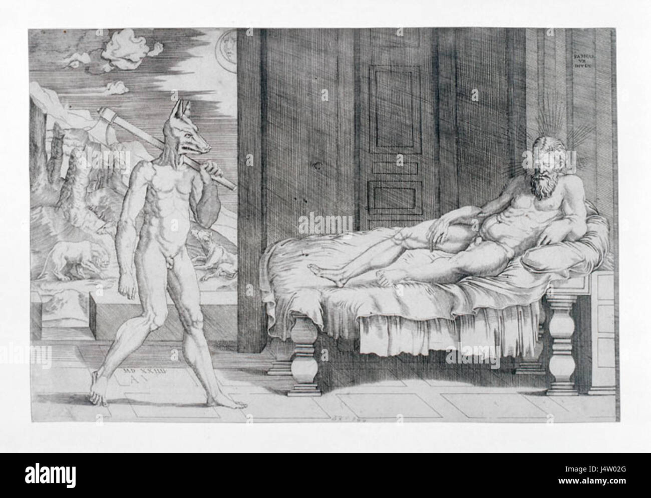 Veneziano LYKAON et Jupiter Stockfoto