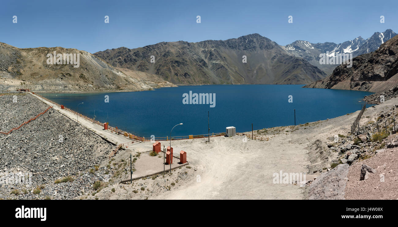 Anden Wasser Reservoir See El ja-Wasserversorgung für Santiago de Chile Stockfoto