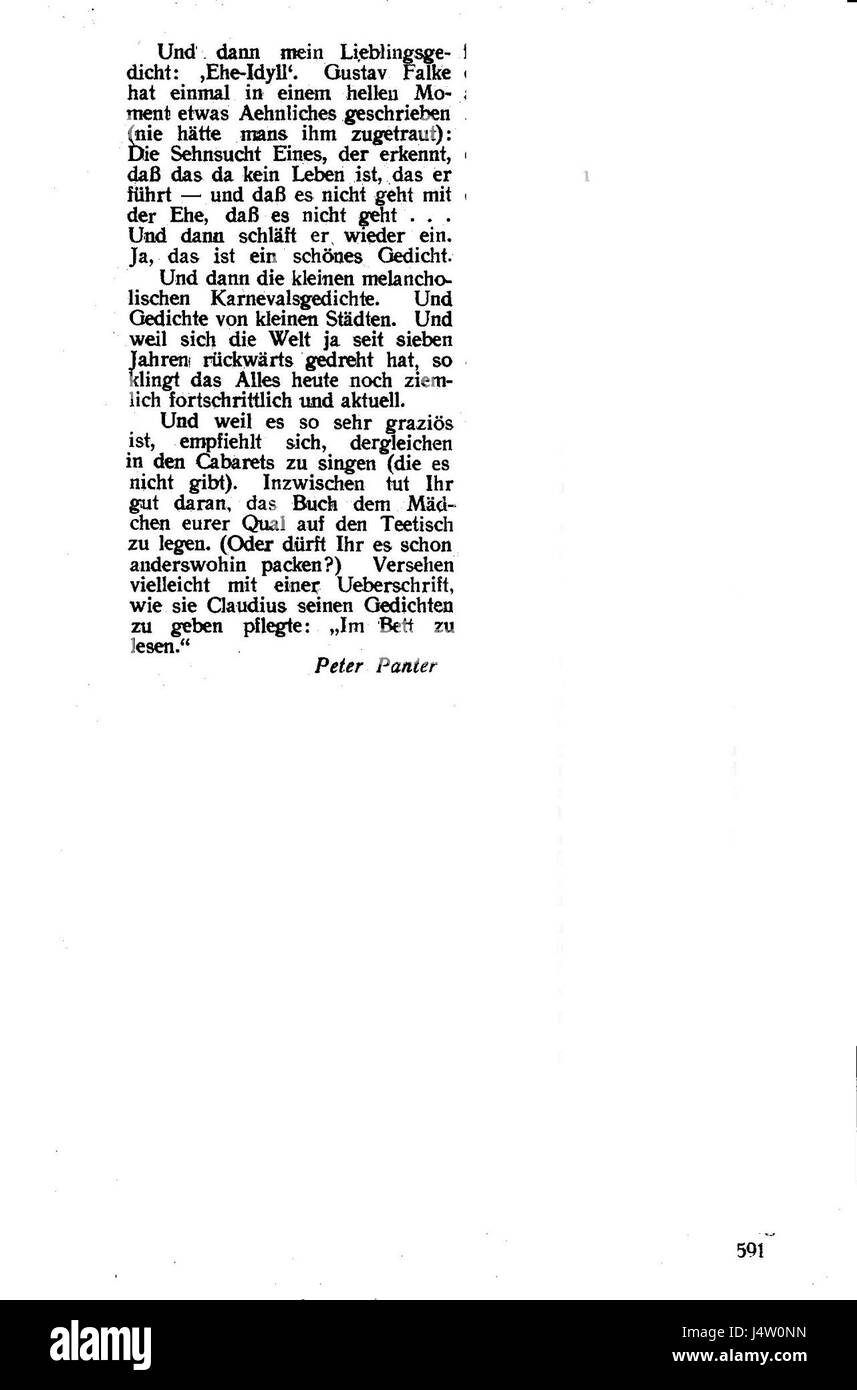 Weltbuehne 1921 ich 591 Stockfoto