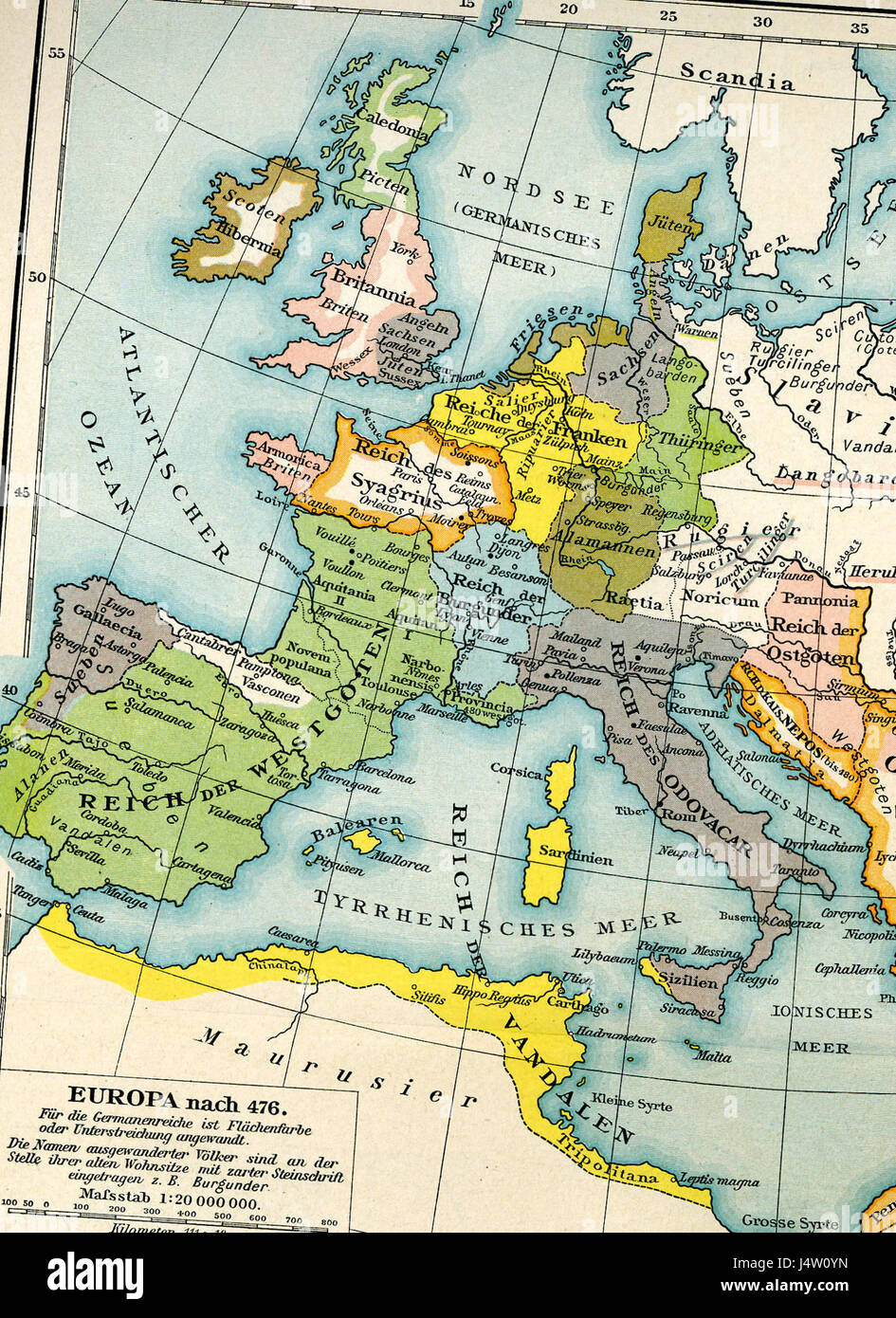 Die „Vandali“ bezieht sich auf die Vandalen, einen alten germanischen Stamm, der für ihre Invasion in das Römische Reich im 5. Jahrhundert bekannt ist. Sie spielten eine wichtige Rolle beim Fall des Weströmischen Reiches. Stockfoto