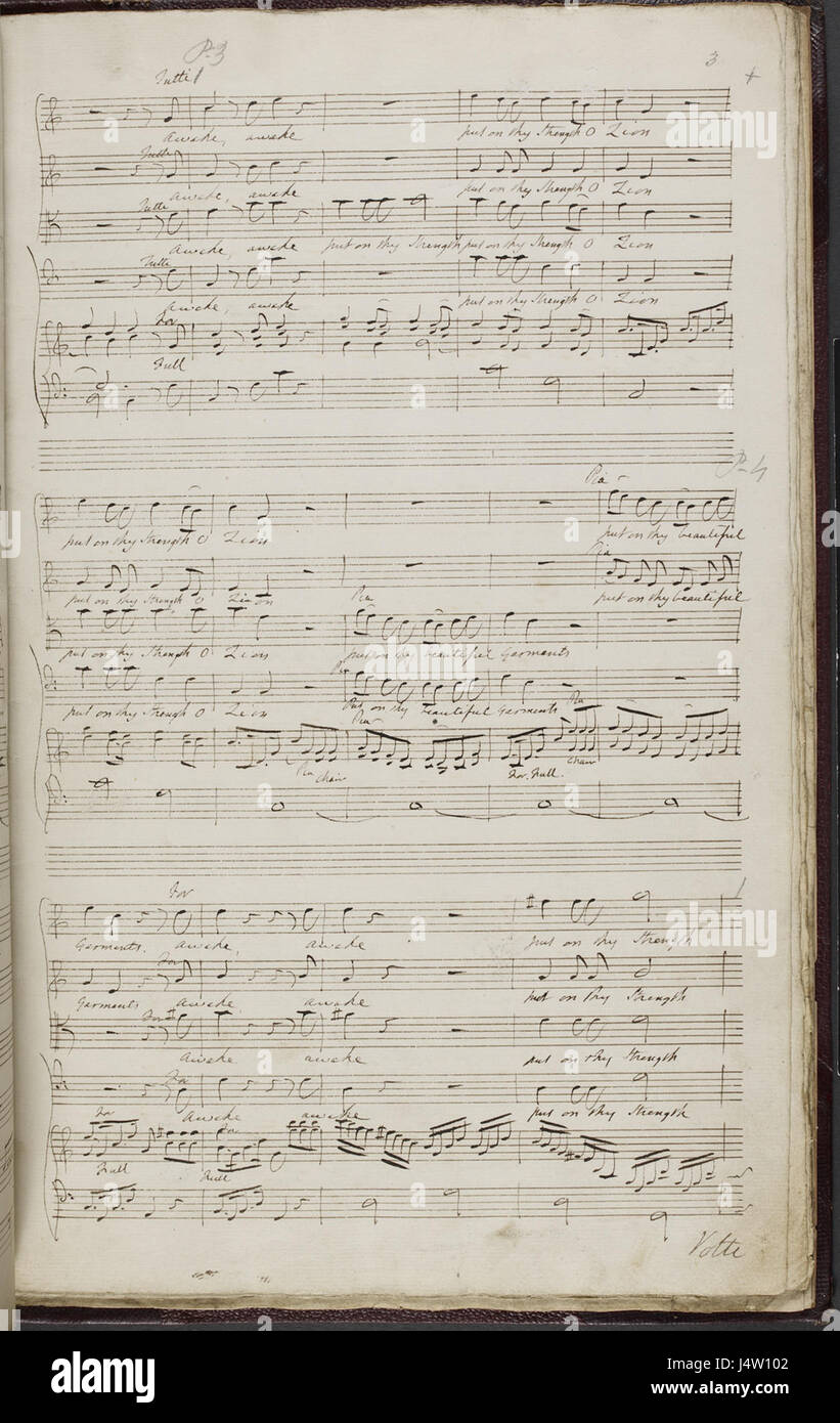 William Jackson Awake, setzen auf deine Stärke. (BL hinzufügen MS 31706 F. 3r) Stockfoto