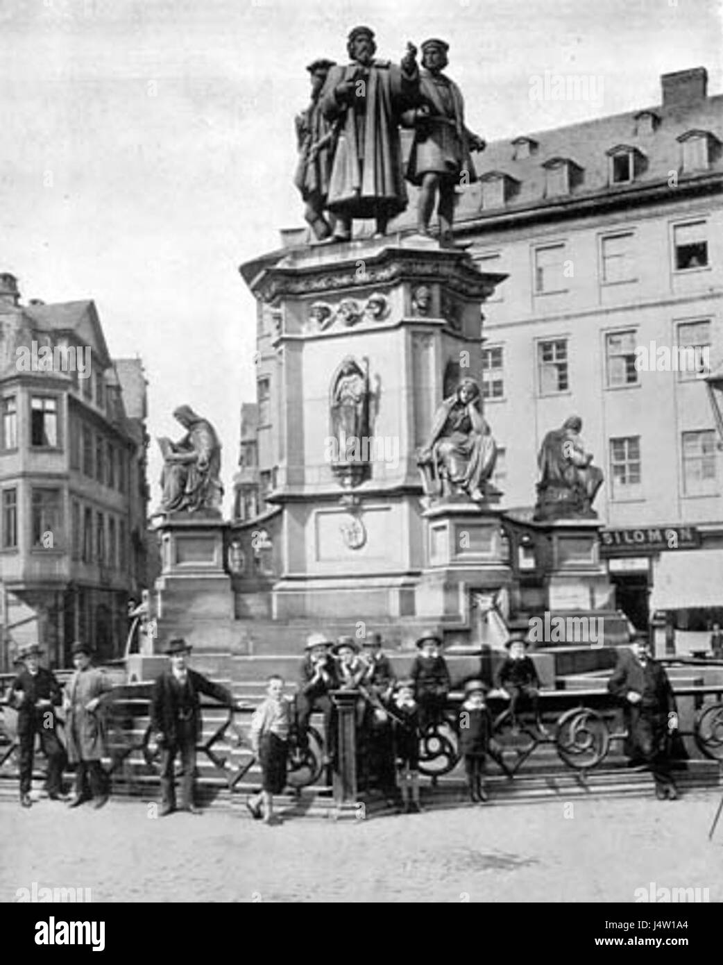 WP Gutenbergdenkmal Frankfurt Stockfoto