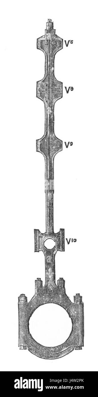 Willans Motor, Ventilstange und exzentrisch (Rankin Kennedy, Elektroinstallationen, Bd. III, 1903) Stockfoto