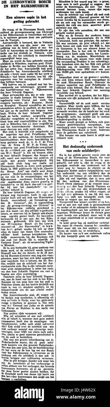 Vaderland 1932-02-11 Avondblad C p 1 Artikel 01 Stockfoto