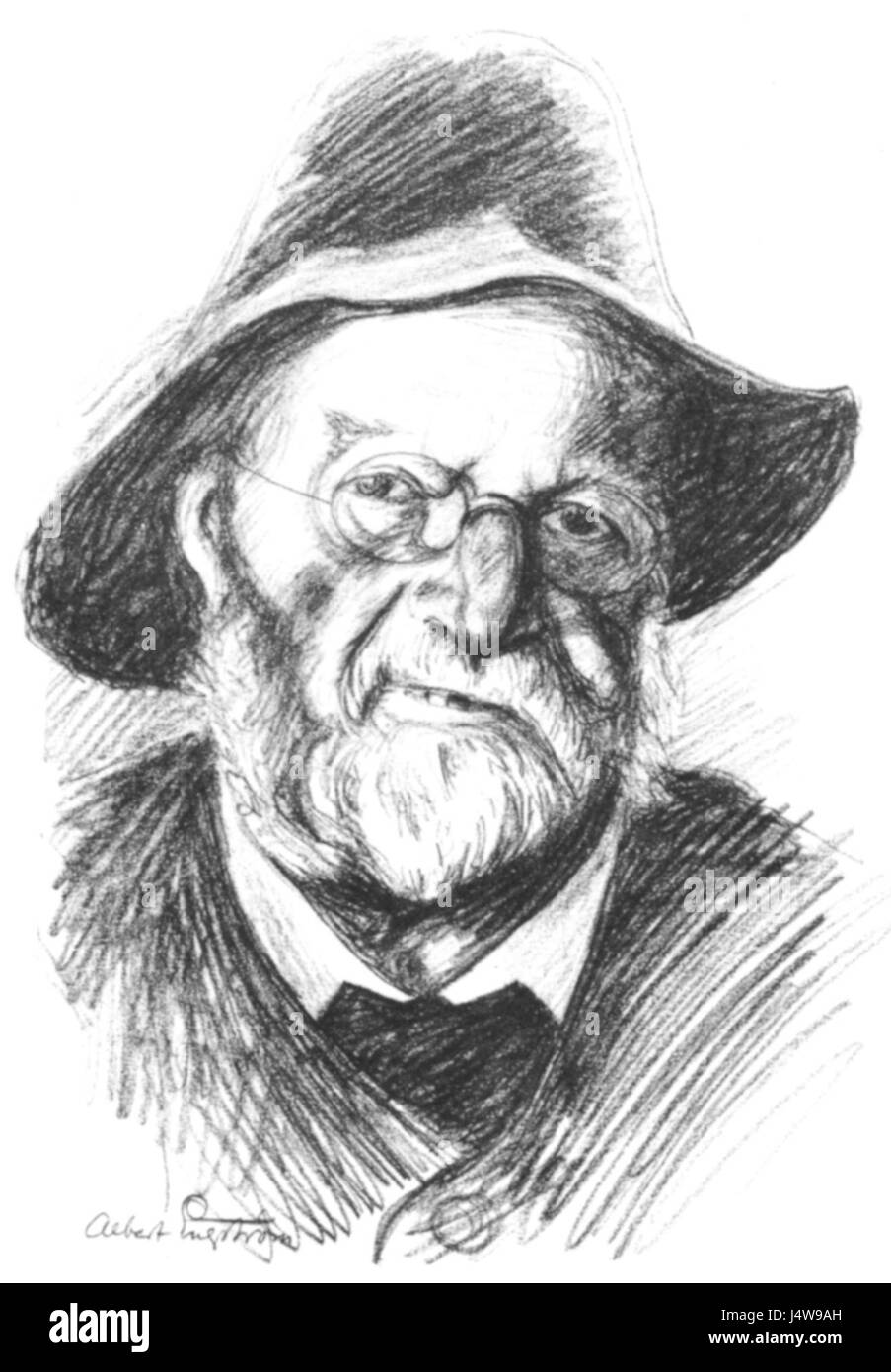 „Xylografen“ bezieht sich auf Holzstiche, eine Drucktechnik, wie sie in einem Kunstwerk aus dem Jahr 1936 verwendet wird. Dieses Werk, das als AE bezeichnet wird, ist ein Beispiel für Holzschnitzkunst des 20. Jahrhunderts und zeigt die Kunst der Graveure und Drucktechniker der damaligen Zeit. Stockfoto