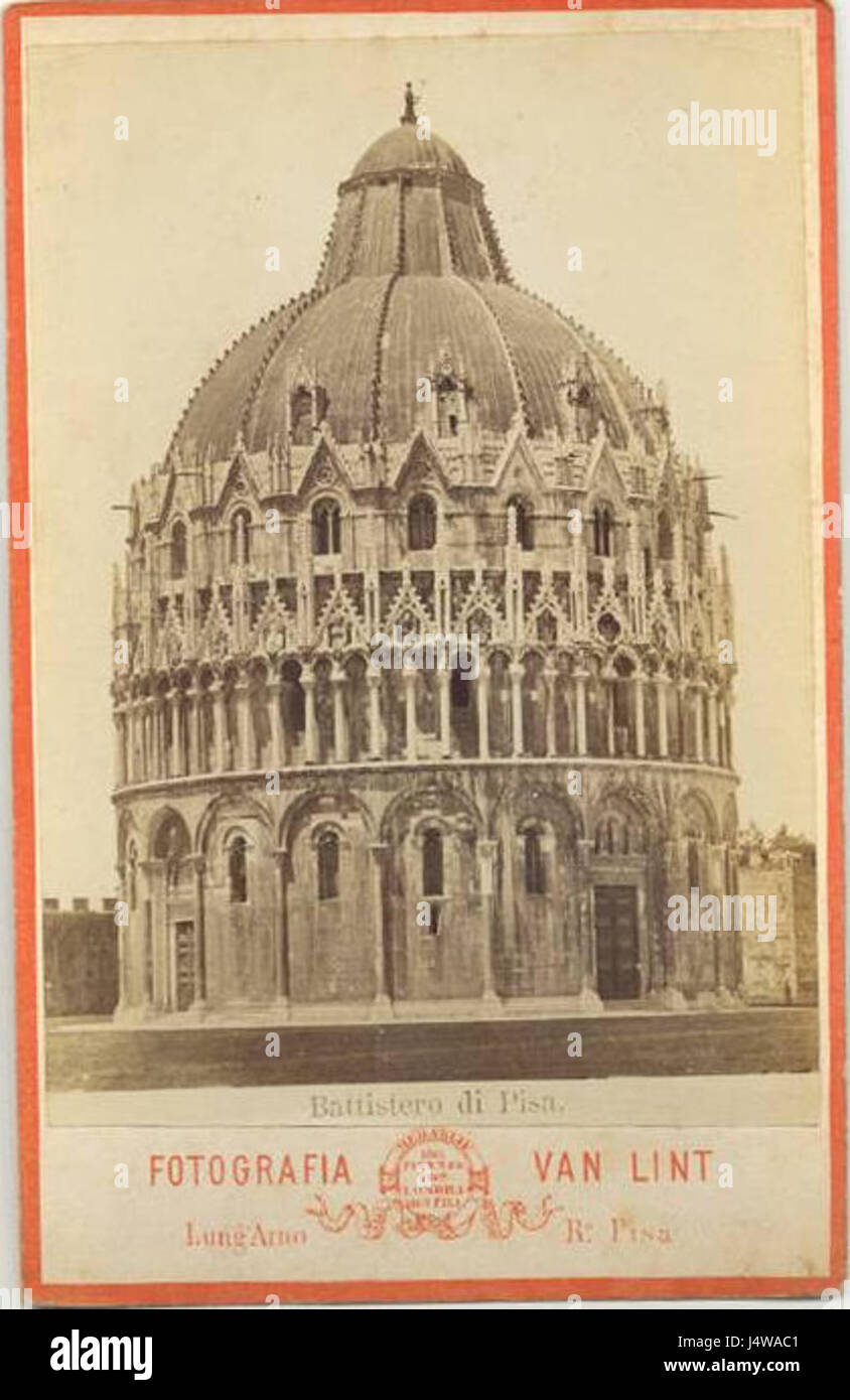 Vanlint, Enrico (1808 1884) Battistero di Pisa Stockfoto