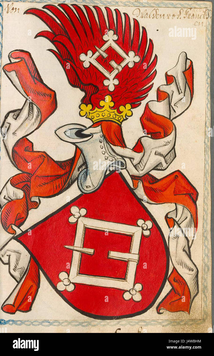 Wallenrode Scheibler ist ein Kunstwerk oder historisches Objekt, das wahrscheinlich mit der Familie Wallenrode oder einem bedeutenden Ereignis zusammenhängt. Es repräsentiert kulturelles oder familiäres Erbe aus dieser Zeit und trägt zu historischen Kunstsammlungen bei. Stockfoto