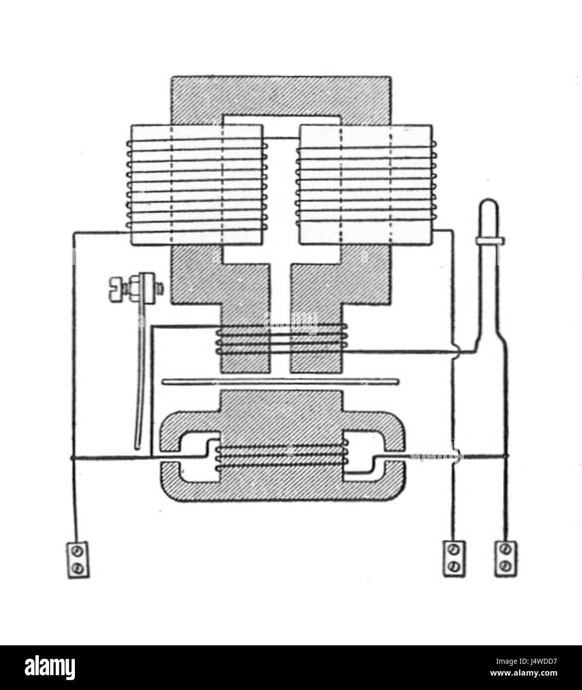 Thomson-Stromzähler, Schaltung (Rankin Kennedy, Elektroinstallationen, Bd. II, 1909) Stockfoto