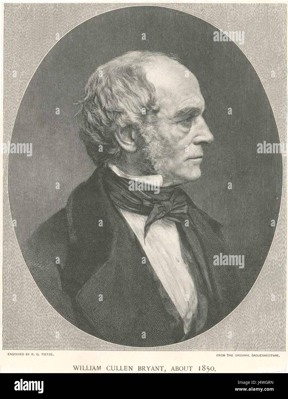 William Cullen Bryant 1850 Stockfoto