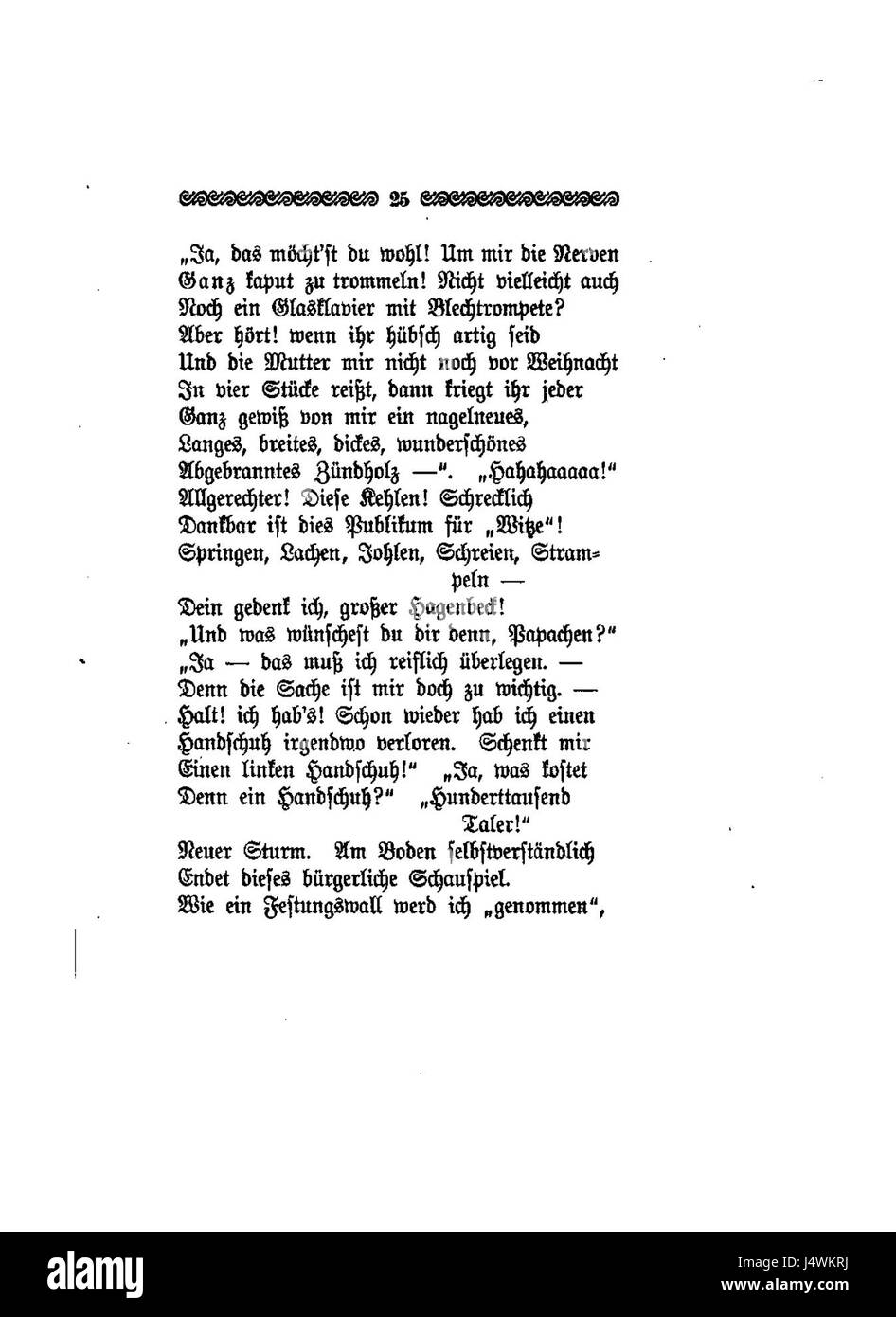 „Weihnachtsepistel“ von Otto Ernst ist ein literarisches Werk, wahrscheinlich ein Stück oder Gedicht, das sich mit Weihnachtsthemen beschäftigt und deutsche literarische Traditionen und kulturellen Ausdruck widerspiegelt. Stockfoto