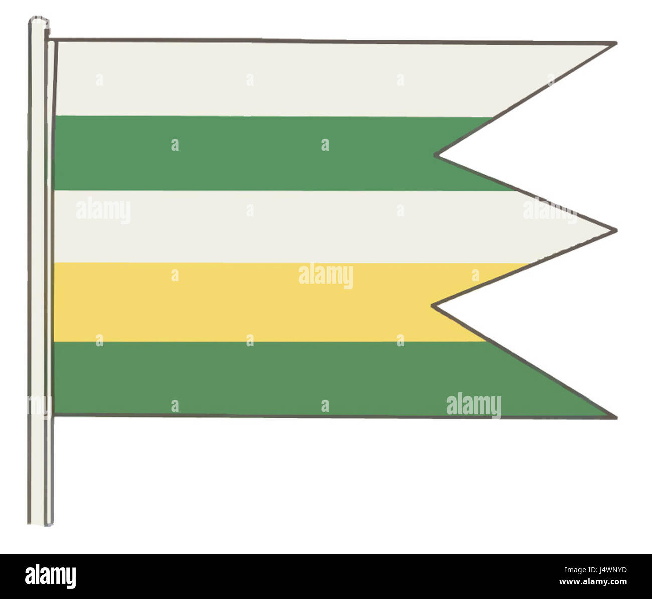 "Vlajka horna kralova" bezieht sich auf die historische Flagge des Königreichs Böhmen. Es wurde im Mittelalter als Symbol der königlichen Macht und der nationalen Identität verwendet. Stockfoto