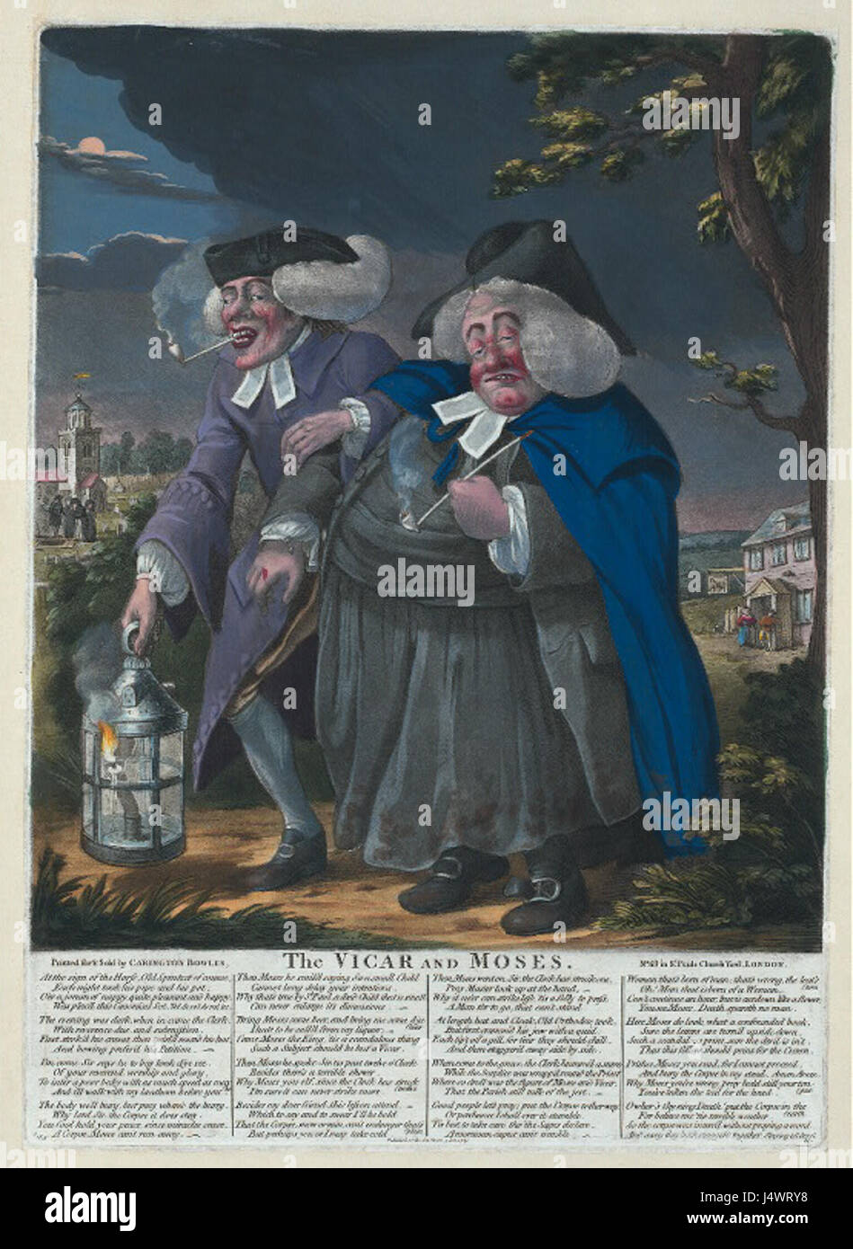 Der Pfarrer und Moses Stockfoto