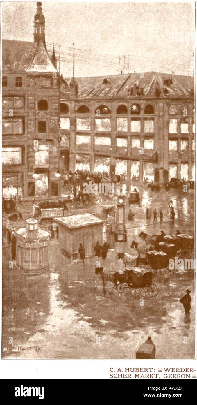 Werderscher Markt, Bild von C.A. Hubert, 1901 aus "Berl.Leben'1902, Heft 9 Stockfoto