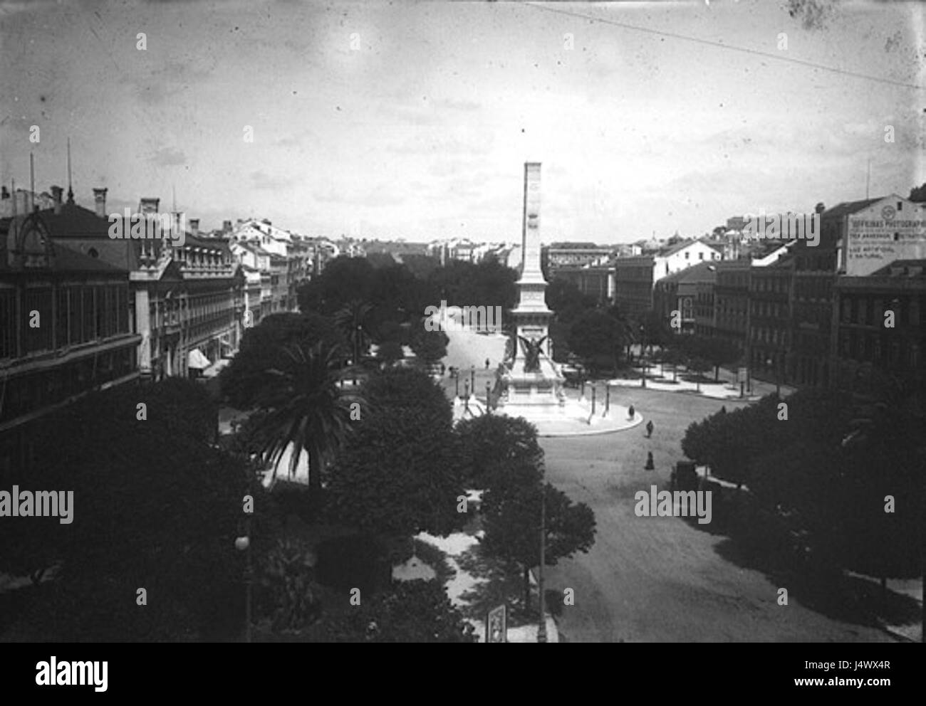 Vue de Lisbonne Avenida da Libertad Stockfoto