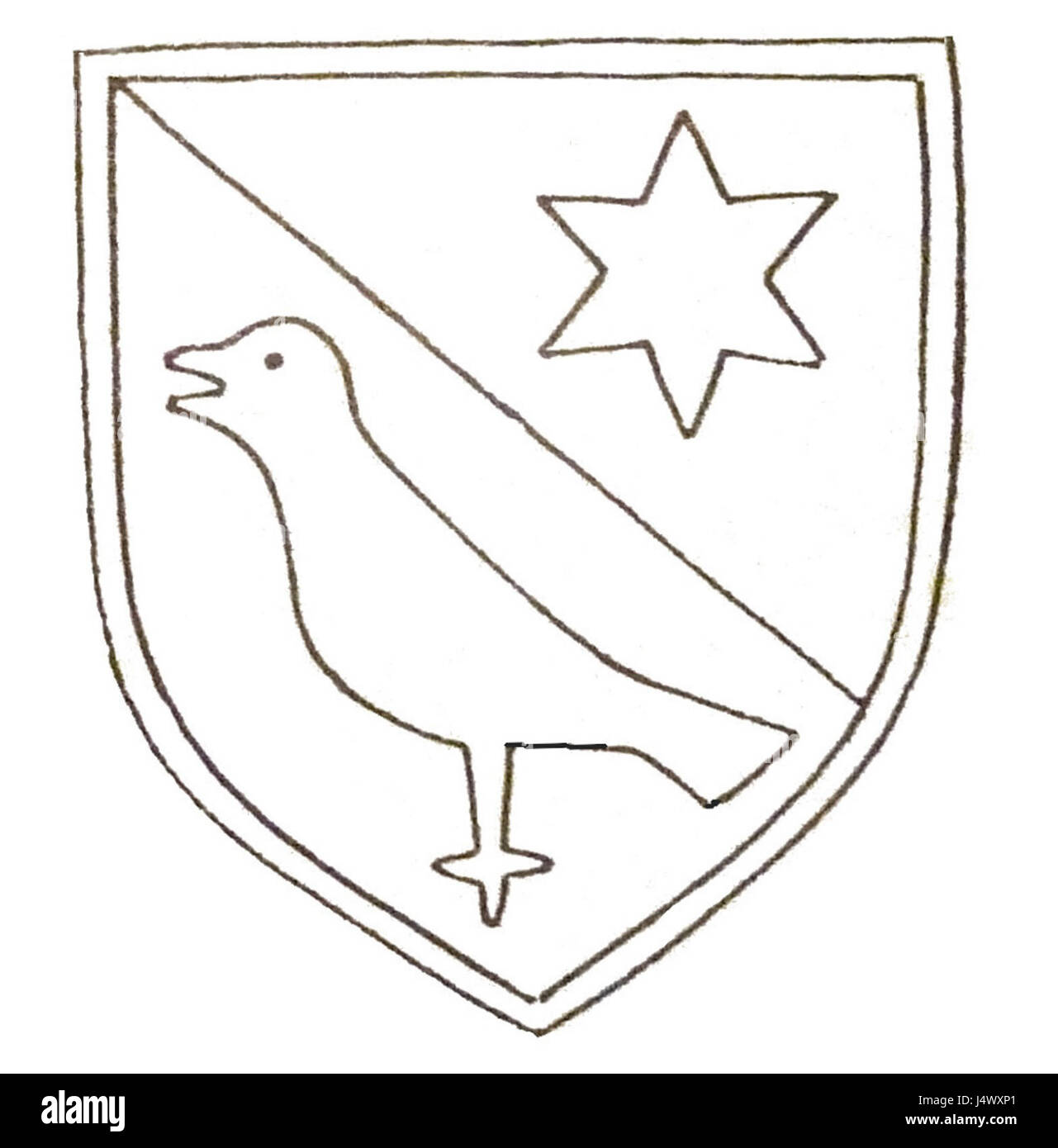 Zollikon Sicherheitstanker Vogel sw Stockfoto
