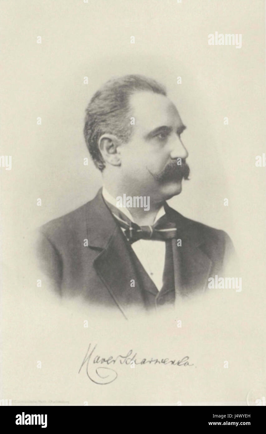 Xaver Scharwenka war ein deutscher Komponist und Pianist, der für seine Beiträge zur spätromantischen Musik bekannt war. Er komponierte symphonische Werke, Kammermusik und Klavierstücke und war auch ein angesehener Lehrer an Musikhochschulen. Stockfoto