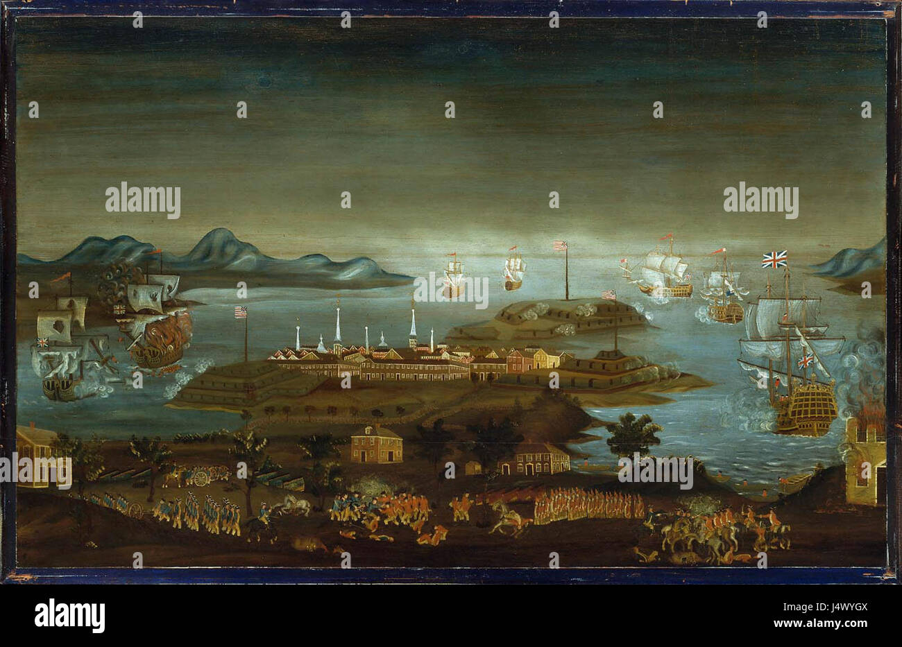 Die Schlacht von Bunker Hill (1776-77) Stockfoto