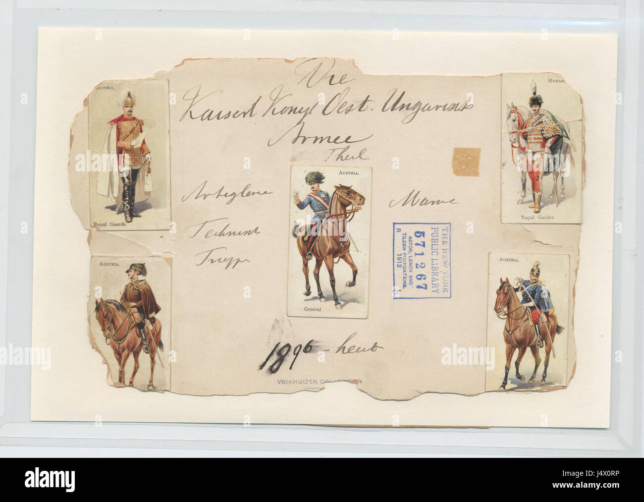 Diese Titelseite stammt aus einer Publikation aus dem Jahr 1896 über die kaiserliche und königliche Armee Österreich-Ungarns. Es zeigt die militärische Struktur und Geschichte der österreichisch-ungarischen Armee im späten 19. Jahrhundert und unterstreicht ihre Rolle in der europäischen politischen und militärischen Landschaft der damaligen Zeit. Stockfoto Diese Titelseite stammt aus einer Publikation aus dem Jahr 1896 über die kaiserliche und königliche Armee Österreich-Ungarns. Es zeigt die militärische Struktur und Geschichte der österreichisch-ungarischen Armee im späten 19. Jahrhundert und unterstreicht ihre Rolle in der europäischen politischen und militärischen Landschaft der damaligen Zeit. Stockfoto