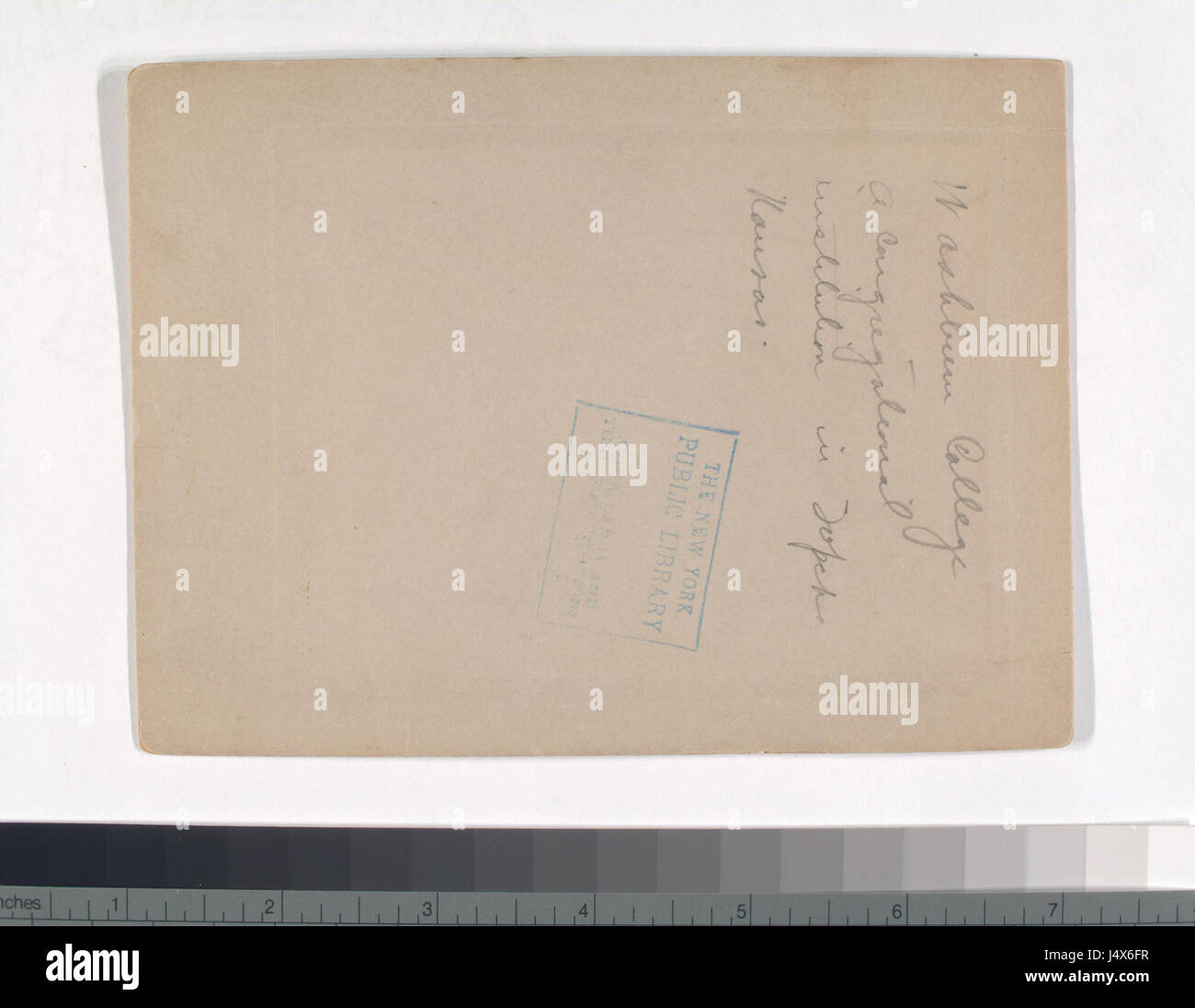 Nicht identifizierte Baseballspieler, Washburn College (NYPL b13537024 56078) Stockfoto