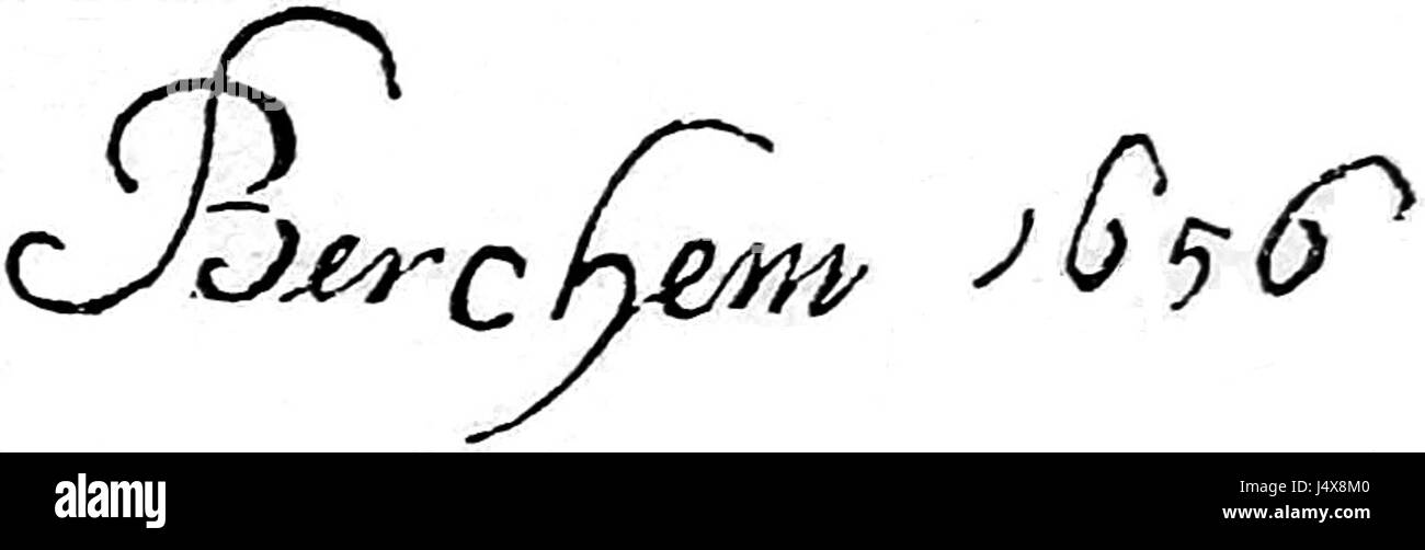 "Die drei Scharen" ist ein Gemälde von Nicolaes Berchem, das im Rijksmuseum in Amsterdam untergebracht ist. Es zeigt eine Pastoralszene mit drei Viehgruppen, die Berchems Meisterschaft in der Landschaft und Tiermalerei widerspiegelt, die charakteristisch für das Goldene Zeitalter der Niederlande ist. Stockfoto