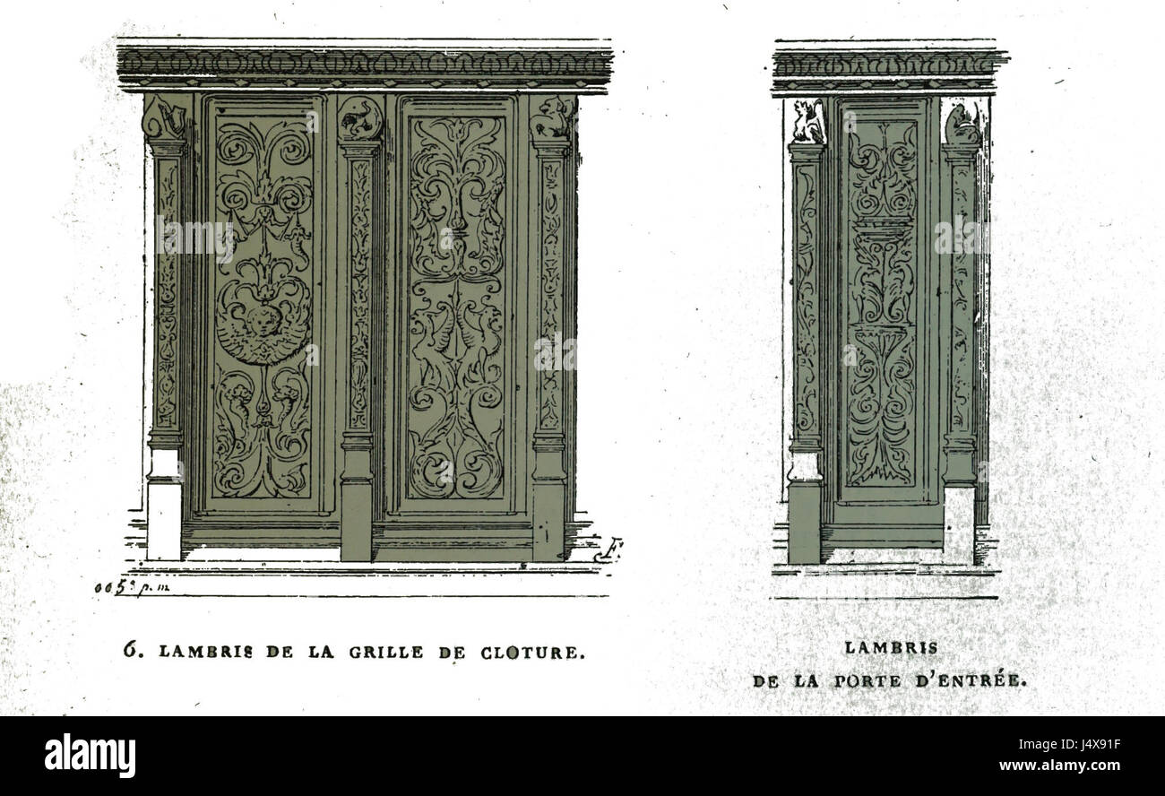Eine historische Referenz an die Holztäfelung von Villemaur und Chorgehege, mit Arbeiten, die Fichot zugeschrieben werden, einem bedeutenden architektonischen Stück in der Geschichte des französischen Kirchenbaus. Stockfoto