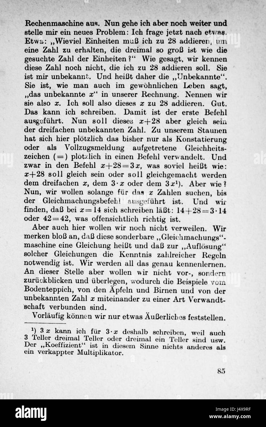 Vom Einmaleins Zum Integral Seite 085 Stockfoto