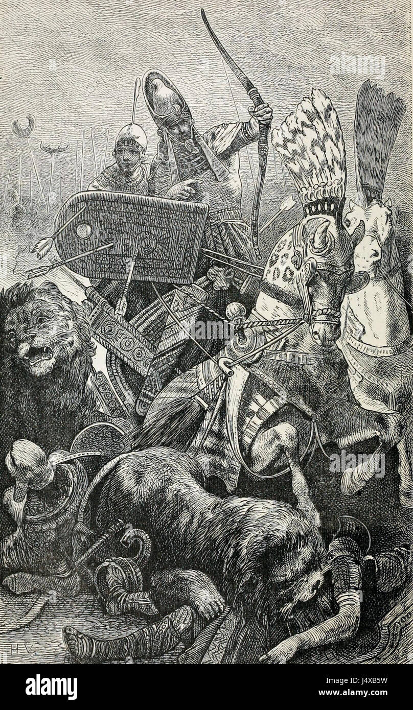 Die große Sesostris (Ramses II) in der Schlacht von Khadesh Stockfoto