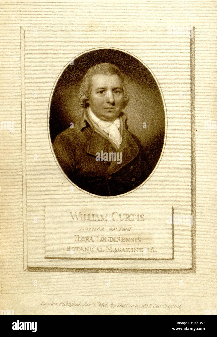 Die Botanische Zeitschrift Curtis Portrait Stockfoto
