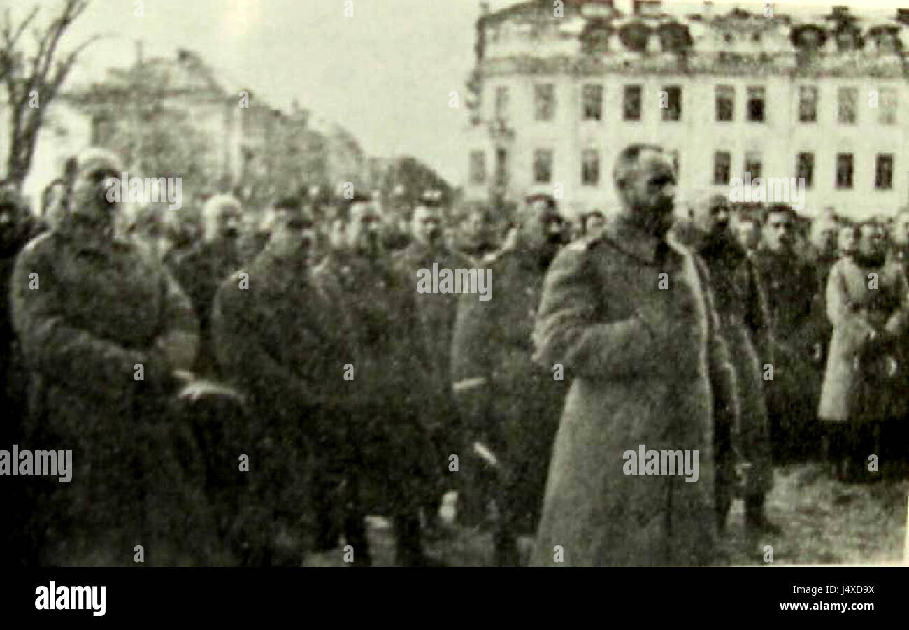 Als historisches Ereignis während des Polnisch-sowjetischen Krieges sind Zeligowskis Aktionen 1920 in der Stadt Wilno von Bedeutung für ihre politische und militärische Wirkung in der Region während dieser Zeit. Stockfoto