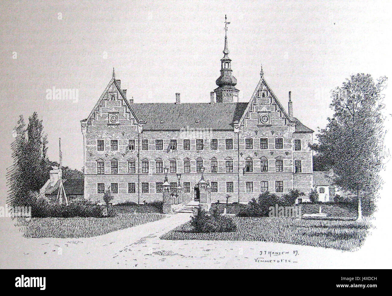 Vemmetofte JT Hansen 1889 Stockfoto