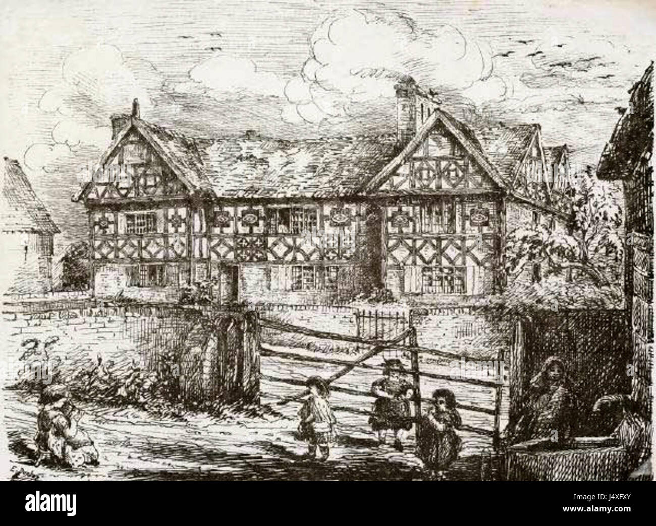 Wakelyn Hall in Hilton im Jahre 1865 Stockfoto