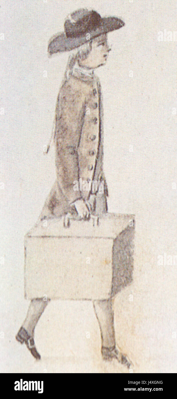 Perückenmachern Lehrling von Brotze Stockfoto