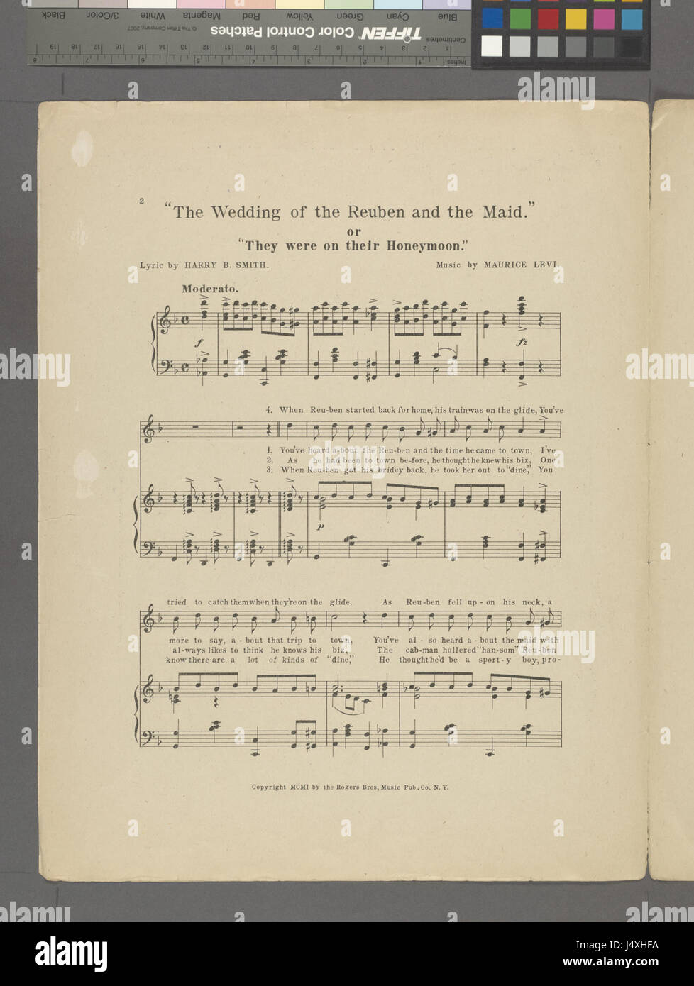 Die Hochzeit von Reuben und dem Dienstmädchen, dargestellt in Kunst oder Literatur, reflektiert Themen der Liebe und Ehe in einem historischen oder kulturellen Kontext und erforscht die Dynamik solcher Vereinigungen in historischen Umgebungen. Stockfoto