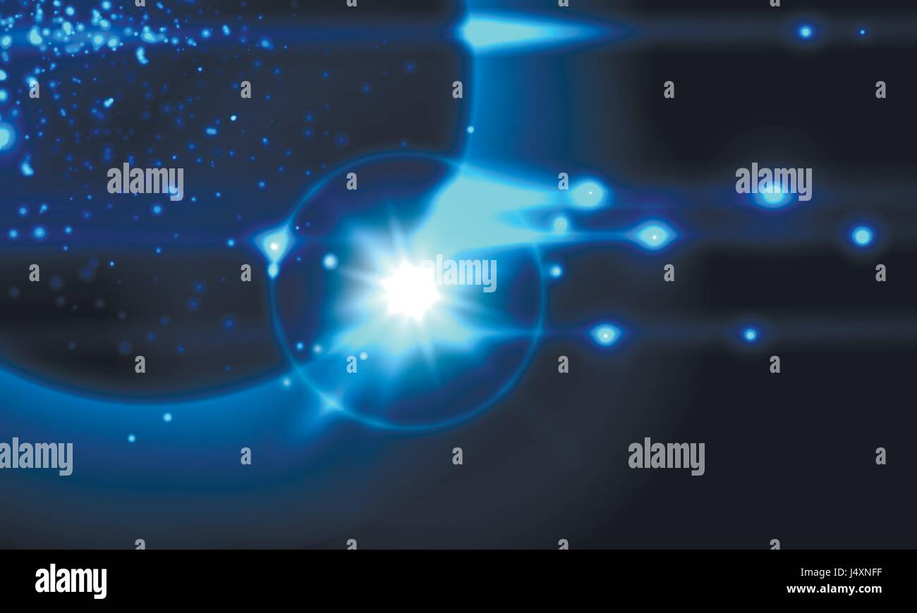 Raum abstrakten Hintergrund mit Planeten und Sterne Aufstieg. Vektor-illustration Stock Vektor